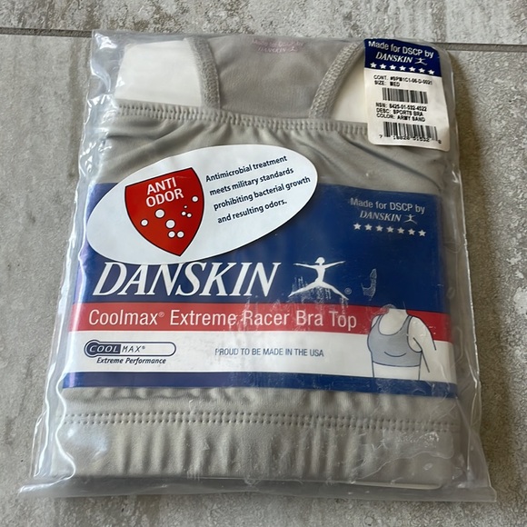 Danskin coolmax,Extreme racer back bra top,Medium,cream for women - Picture 6 of 7